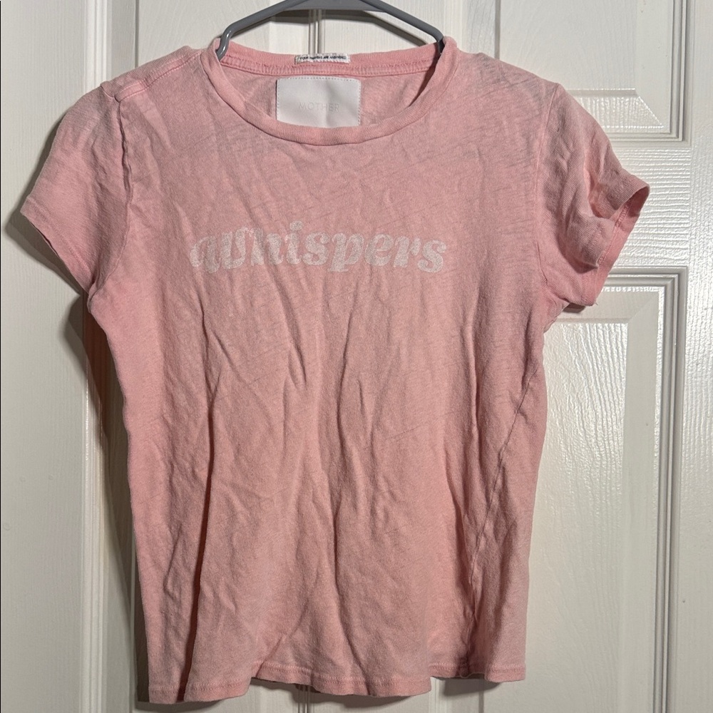 MOTHER Pink Short Sleeve Tee